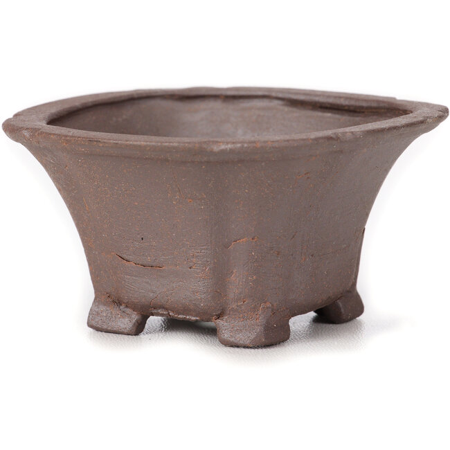 Vierkante ongeglazuurde bonsaipot van Seto - 90 x 90 x 45 mm