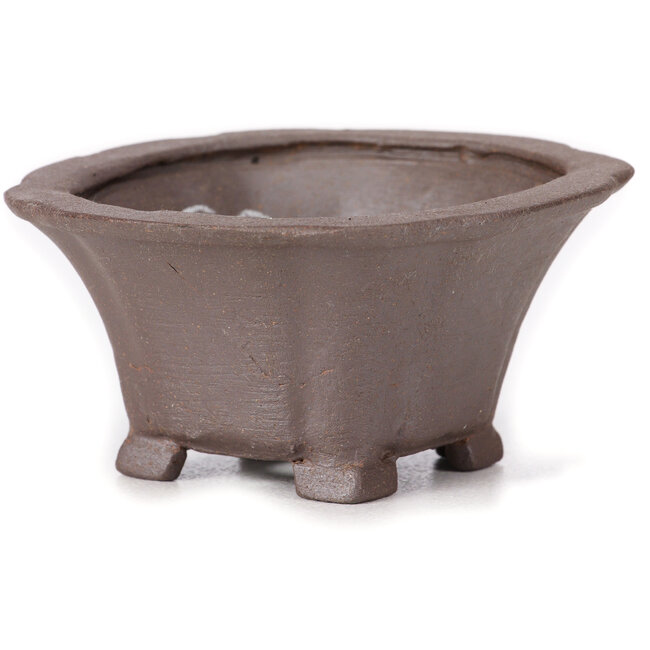 Maceta de bonsái cuadrada sin esmaltar de Seto - 95 x 90 x 45 mm