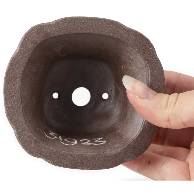 Pot à bonsaï carré non émaillé par Seto - 95 x 90 x 45 mm