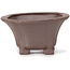 Square unglazed bonsai pot by Seto - 90 x 90 x 45 mm