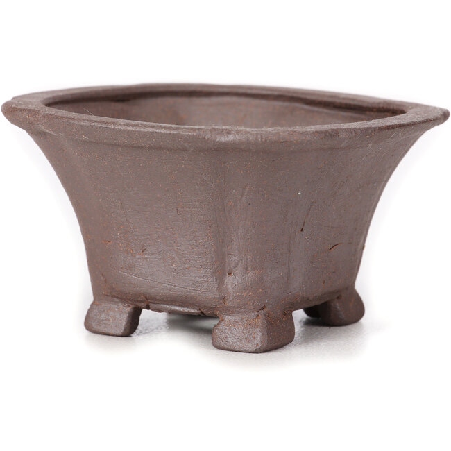 Maceta de bonsái cuadrada sin esmaltar de Seto - 90 x 90 x 45 mm