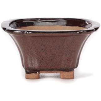 Seto Pot à bonsaï marron carré de 90 mm par Seto, Japon