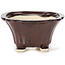 Pot à bonsaï carré marron par Seto - 90 x 90 x 50 mm