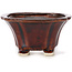 Pot à bonsaï carré marron par Seto - 90 x 90 x 50 mm