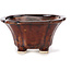 Square brown bonsai pot by Seto - 90 x 90 x 50 mm