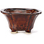 Square brown bonsai pot by Seto - 90 x 90 x 50 mm