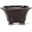 Pot à bonsaï carré marron par Seto - 90 x 90 x 45 mm
