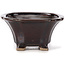 Vaso bonsai quadrato marrone di Seto - 90 x 90 x 45 mm