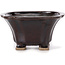 Square brown bonsai pot by Seto - 85 x 85 x 50 mm