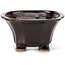 Square brown bonsai pot by Seto - 85 x 85 x 50 mm