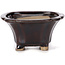 Square brown bonsai pot by Seto - 90 x 90 x 45 mm