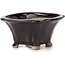 Pot à bonsaï carré marron par Seto - 90 x 90 x 45 mm
