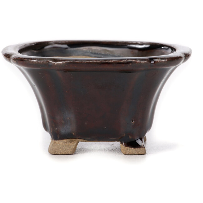 Maceta de bonsái cuadrada marrón de Seto - 90 x 90 x 45 mm