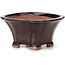 Pot à bonsaï carré marron par Seto - 90 x 90 x 45 mm