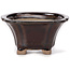 Pot à bonsaï carré marron par Seto - 90 x 90 x 45 mm