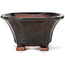 Pot à bonsaï carré marron par Seto - 90 x 90 x 45 mm