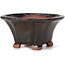 Square brown bonsai pot by Seto - 90 x 90 x 45 mm