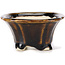 Square brown bonsai pot by Seto - 90 x 90 x 45 mm