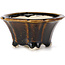 Square brown bonsai pot by Seto - 90 x 90 x 45 mm