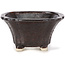 Pot à bonsaï carré marron par Seto - 90 x 90 x 45 mm