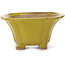 Pot à bonsaï carré jaune par Seto - 90 x 90 x 50 mm