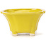 Pot à bonsaï carré jaune par Seto - 90 x 90 x 45 mm