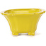 Pot à bonsaï carré jaune par Seto - 90 x 90 x 45 mm