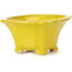 Pot à bonsaï carré jaune par Seto - 90 x 90 x 45 mm