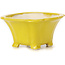 Vierkante gele bonsaipot van Seto - 90 x 90 x 50 mm