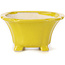 Vierkante gele bonsaipot van Seto - 90 x 90 x 50 mm