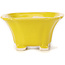 Vaso bonsai quadrato giallo di Seto - 90 x 90 x 50 mm