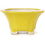 Pot à bonsaï carré jaune par Seto - 95 x 95 x 50 mm