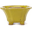 Vierkante gele bonsaipot van Seto - 90 x 90 x 50 mm