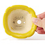 Pot à bonsaï carré jaune par Seto - 95 x 95 x 50 mm