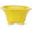 Pot à bonsaï carré jaune par Seto - 90 x 90 x 45 mm