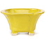 Pot à bonsaï carré jaune par Seto - 90 x 90 x 50 mm