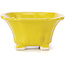 Vaso bonsai quadrato giallo di Seto - 90 x 90 x 45 mm