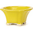 Vaso bonsai quadrato giallo di Seto - 90 x 90 x 45 mm