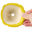 Pot à bonsaï carré jaune par Seto - 95 x 95 x 50 mm