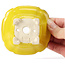 Pot à bonsaï carré jaune par Seto - 95 x 95 x 50 mm