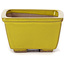 Square yellow bonsai pot by Seto - 80 x 80 x 45 mm