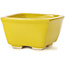 Vaso bonsai quadrato giallo di Seto - 85 x 85 x 50 mm