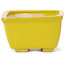 Vaso bonsai quadrato giallo di Seto - 85 x 85 x 50 mm