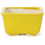 Square yellow bonsai pot by Seto - 85 x 85 x 45 mm