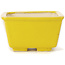 Square yellow bonsai pot by Seto - 85 x 85 x 45 mm