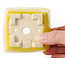 Quadratische gelbe Bonsaischale von Seto - 80 x 80 x 50 mm