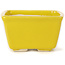 Square yellow bonsai pot by Seto - 85 x 80 x 50 mm