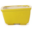 Pot à bonsaï carré jaune par Seto - 85 x 85 x 50 mm