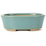 Pot à bonsaï ovale bleu par Bunzan (Seto) - 130 x 100 x 45 mm