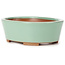 Vaso bonsai ovale blu di Bunzan (Seto) - 130 x 100 x 45 mm